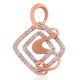 Beautifully Crafted Diamond Pendant Set with Matching Earrings in 18k gold with Certified Diamonds - PD1186P, PD1186PER